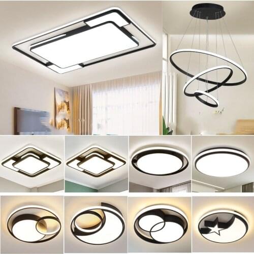 3 Colors Changeable Led Ceiling Chandel 36W 48W 98W Cloakroom Corridor Livingroom Modern Decoration Home Lighting Chandelier