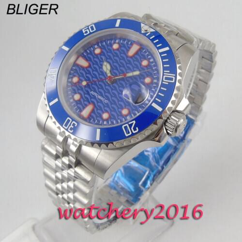 40mm Sterile dial ceramic bezel jubilee Sapphire date automatic mens Watch