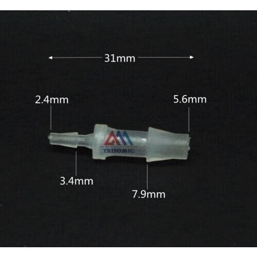 5.6mm*2.4mm Straight Reducing Connector Plastic Fitting Barbed Reducing Connector