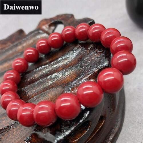 6/8/10mm Coral Red Quartz Crystal Beads Bracelet for Women Holiday Gift Wholesale