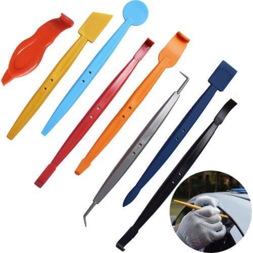 8 in 1 Magnetic Scrapers Soft Corner Hook Car Wrap Squeegee Carbon Fiber Vinyl Pry Foil Film Cleaner Car Styling Tools B20+A30