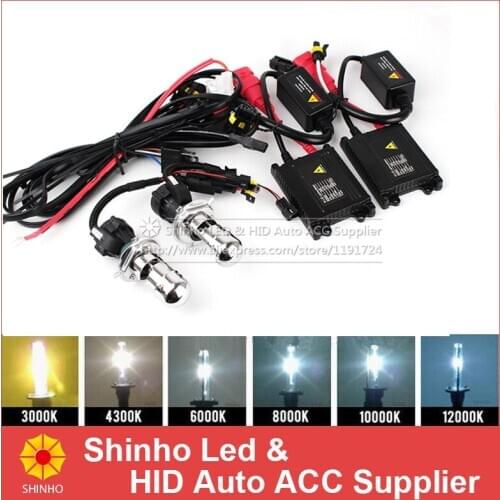 AC 35W Slim Ballast 3000K 4300K 8000K 10000K 12000K 15000K H4-3 9004 9007 H/L Beam Bi Xenon Hi Lo H4 Xenon 6000K Head Light Kit