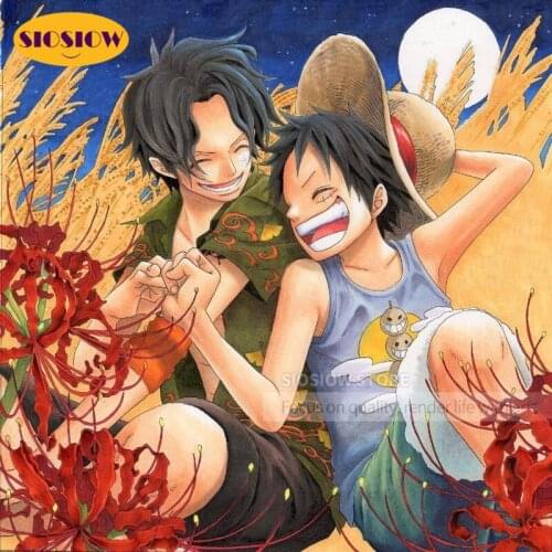 5D DIY Poster Diamond Painting One Piece Anime Luffy Ace Diamond Embroidery Cartoon Full Round Set Cross Stitch Room Decor Gifts