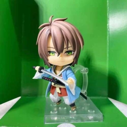 Anime Hakuoki shinsengumi Okita Souji 10cm PVC Model Kawaii Q ver original Figures figure figurine Collectible Toys Gift doll
