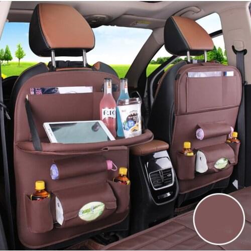 Car Seat Back Hanging Bag for Babies Kids Storage Bag/box Organizer Bag Leather Pad Infant Seat Shopping Cover Car Accessories