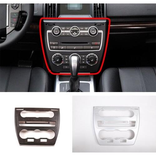 Car styling ABS Chrome Car Air Conditioner Panel Button Frame Stickers For Land Rover Freelander 2 2013-2015 Car Accessories