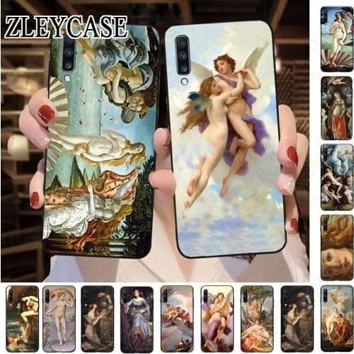 Art Painting The Birth Of Venus Phone Case Shell For Samsung Galaxy A50 A10 A20 A20E A20S A30S A40 A51 A70 A30 A6 A8 Cellphones