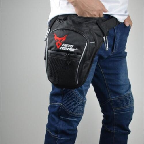 Black Fashion Motorcycle Drop Leg Bag Waterproof Nylon Motorcycle Bags Outdoor Casual Waist Bag Motorcycle Motorbike Bag