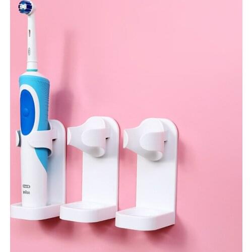 Toothbrush Holder Traceless Stand Rack Creative Electric Toothbrush Organizer Wall-Mounted Holder Space Saving Bathroom Acces