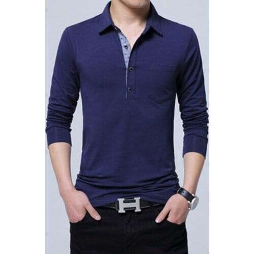 2021 Spring and Autumn New Mens Tops Long Sleeve T-shirt Solid Casual Mens Clothing Shirts for Men