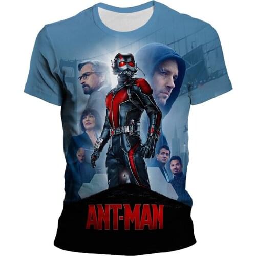 Ant Man Marvel Summer Couples T-shirt Casual Short Sleeve Harajuku Women Clothing 3D Print Cool Super Hero Children T Shirts