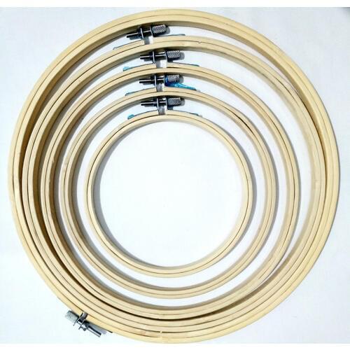 1pc Embroidered Wreath of Bamboo Cross-Stitch Tool Round Embroidery Frame Sewing Hoop Ring Home Decoration Craft Accessories