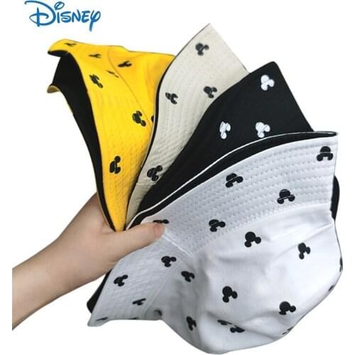 Disney Marvel cap Cute Mickey Mouse Fisherman Hat Summer Men Women Sun Basin Hat College Wind Double-sided Cartoon bucket Hats