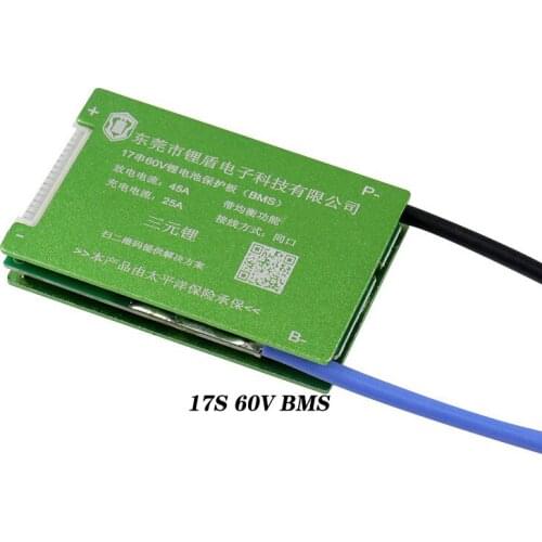 17S 60v 30A 35A 45A 50A Li-ion Lithium Battery BMS 60V E-bike Lithium Battery Pack with Electric Bicycle E-bike Scooter 17S BMS