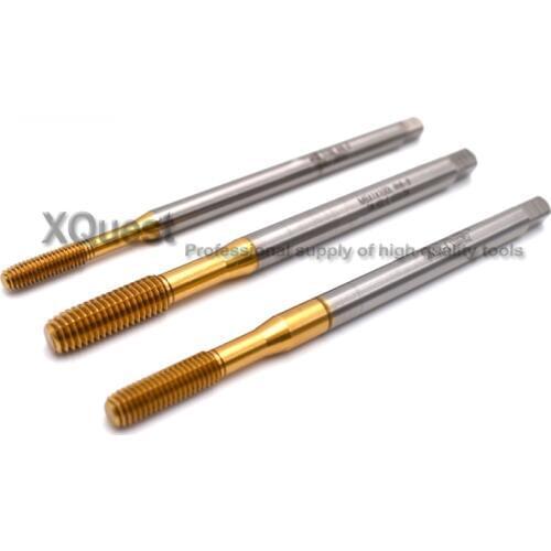 XQuest HSSE Metric Extra TIN Long Shank Thread Fluteless tap M2 M2.5 M2.6 M3 M3.5 M4 M5 M6 M8 100MM machine extended handle Taps
