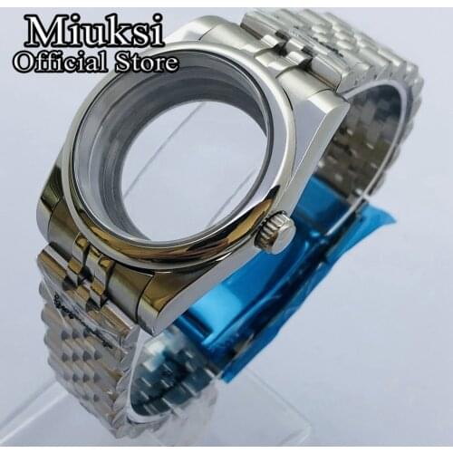 Miuksi 36mm/39mm polishing case sapphire glass jubilee bracelet fit NH35 NH36 ETA2836 Mingzhu DG2813 3804 Miyota 8205 8215 821A