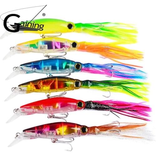 Gaining 6Pcs/lot Hard Fishing Lures 23cm/44g 6 Colors Octopus Trolling Lures Minnow Bait Lifelike Swim-bait Treble Hooks