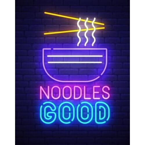 Neon Sign For Noodles Good Glass Tube Beer Commercial club Lamp resterant light neon accessories Polis Signage Shop Garage Sign