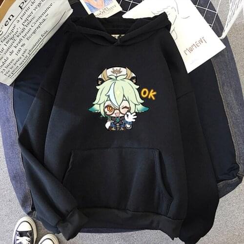 New Style Genshin Impact Hoodie Women Hot Game Kawaii Sucrose Print Sweatshirts Autumn Anime Aesthetic Harajuku Pullovers Female