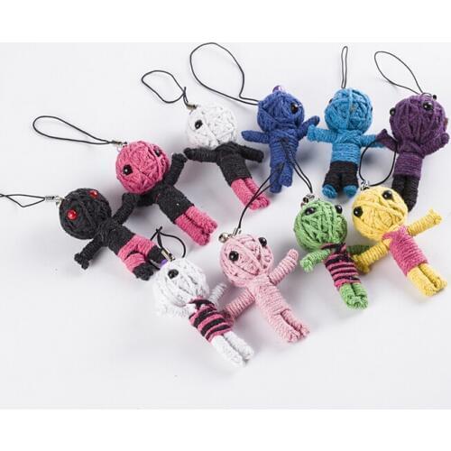 Wholesale New Style Voodoo Doll Keychains little voodoo dolls Free Shipping Accessories