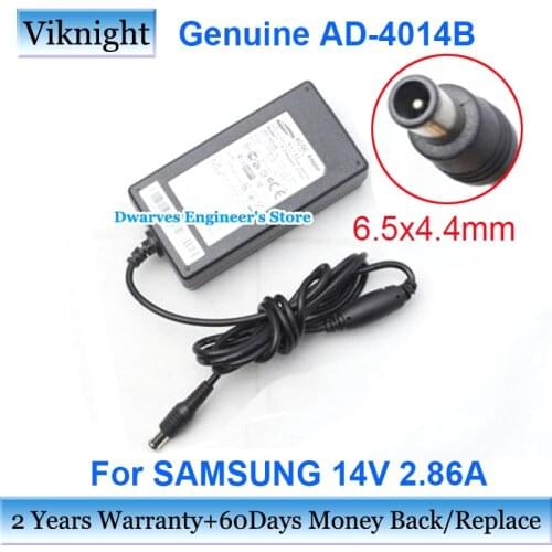 Genuine 14V 2.86A 40W Power Supply charger AD-4014B S27B370 ac adapter for SAMSUNG S27B350F S27B350H LCD Monitor Laptop Adapters