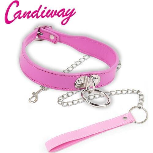 Bdsm Fetish Bondage Slave Sex Collar Steel Chain Leash Adult Game Dog chain punish Neck Collars Sadism Sex Toys Slave Erotic Toy