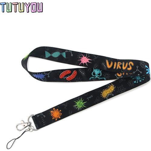 PC1646 Doctor Viral DNA Lanyards For Keychain ID Card Pass Gym Mobile Phone USB Badge Key Ring Holder Neck Straps Accessories