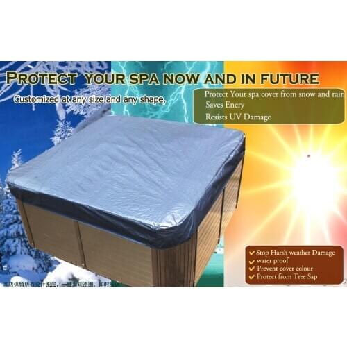 Customize 4mm Isolation spa cover cap for keeping spa clean warm in winter, protect your hot tub from now