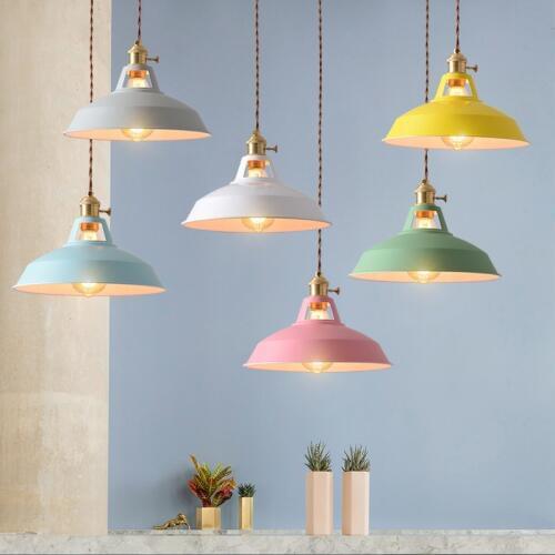 Creative color wrought iron pendant lights personality coffee shop clothing shop table cafe simple pot lamp Edison Light LO8811