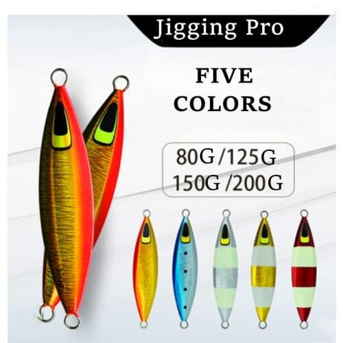 JIGGING PRO Slow Jig Casting Jig Bait Lures 60g 80g Jigging Lure Metal Jigging Glow Lures Artifical Bait For 2021 Summer