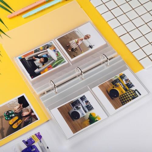 160 Pockets 3 Ring Binder Transparent Photo Album for Fujifilm Instax Square SQ20 SQ10 SQ6 SP-3 Instant Camera Film Book