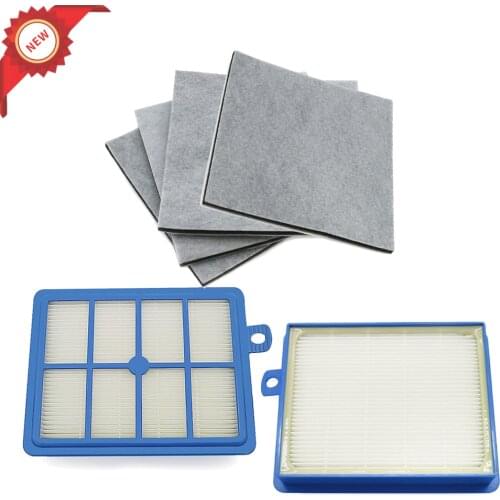 Washable 2PCS dust Hepa Filter H12 H13+4PCS Motor cotton filter for Philips Electrolux AEG Vacuum Cleaner replacement parts