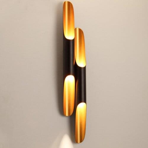 Modern led wall light wood corridor bedside dining room home deco luminaria de parede