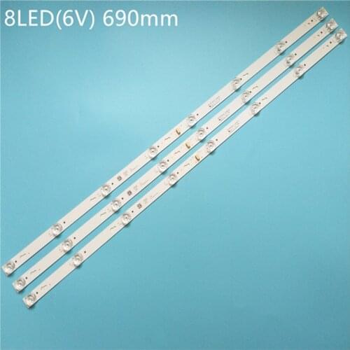 30PCS LED backlight strip for Toshiba L40F3301B 40A730U 40l2600 L40D2900F TCL F40S5916 40S305 TOT_40D2900 40HR330M08A6 V8