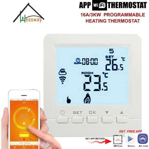 16A 3KW APP IOS Android floor heating thermostat wifi controller for Electric Underfloor Heating Film