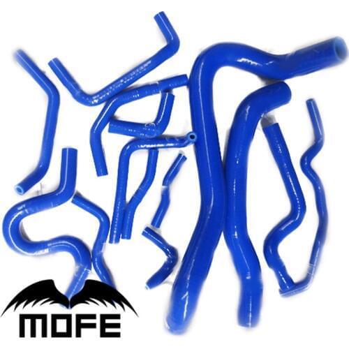 14PCS Original Logo Radiator Silicone Hose for Civic Type R FN2 2006-2010 Blue
