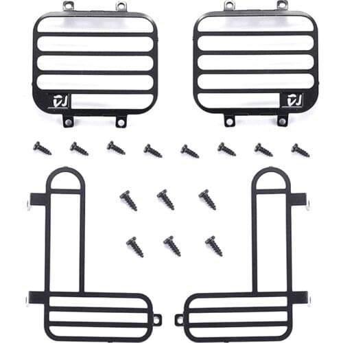 2 Set for MN D90 D99S MN99S 1/12 RC Car Parts Light Lamp Guards Headlight Cover Guard Grille Accessories Front & Rear