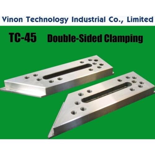 2pcs pack) TC-45 Double-sided Clamping Parts 60x220x20+5mm, Stainless Steel Jig Tools, EDM INNOVATION Tooling for Wire-EDM
