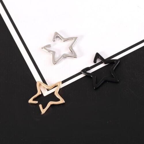 2020 Girls Hollow Star Ear Cuff Earrings Studs Boho Vintage Alloy Earring Clip Earrings Women Earrings Punk Rock Earcuff