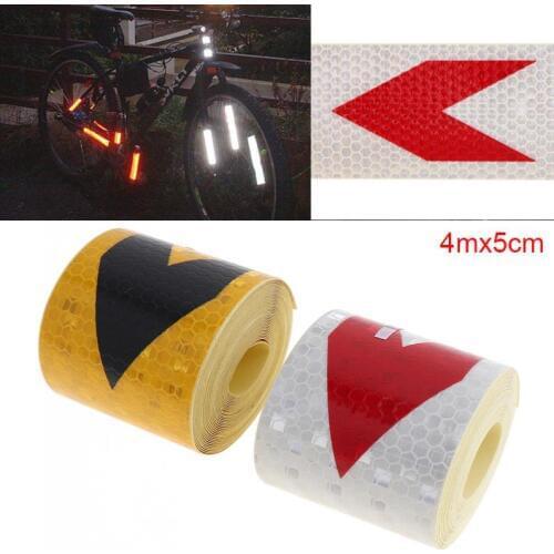 5 x 400 CM Universal Clipping Arrow Security Warning Reflective Tape Car Body Sticker for Cars / Trucks / Motorcycles / Bicycles