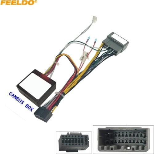 FEELDO Car Audio 16PIN DVD Player Power Calbe Adapter With Canbus Box For Chrysler PT Cruiser 05-10 Stereo Plug Wiring Harness