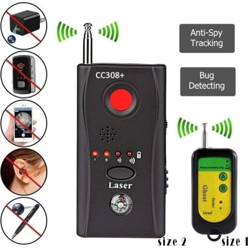 Wireless Camera Lens Signal Detector Full-range Audio Bug RF GSM Device Finder CC308 Mini WiFi Cameras Detect Privacy Protect