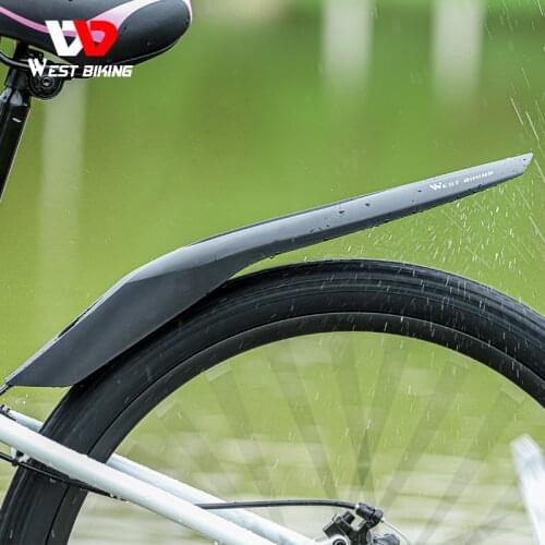 WEST BIKING 2Pcs Bike Mudguard Set MTB E-Bike Fender 22-24 inch Bicycle Front Rear Mud Guard Wings For Bicycle Accessories