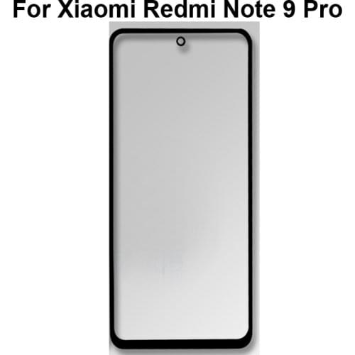 For Xiaomi Redmi Note 9 Pro Front Outer Glass Lens Repair Touch Screen Outer Glass without Flex cable Red mi Note 9Pro