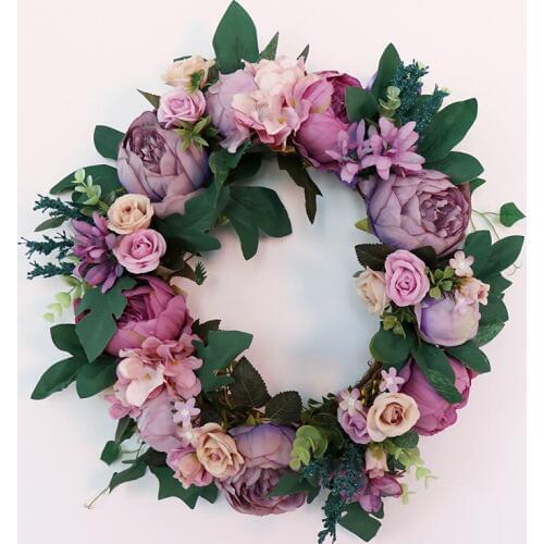 Artificial Peony Flora Home Decor Garlands Vintage Color Wedding Party Accessories Decorative Nordic Room Wreath navidad T356