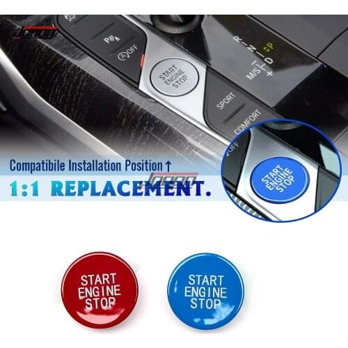 Car Red Start Engine Stop Switch Ignition Button Replacement Trim For BMW G20 X5 G05 X6 G06 X7 G07 G14 G15 G16 Z4 G29 F40 F44