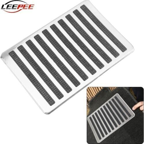 Car Foot Heel Pedal Plate Pad Assistance Driver Side Floor Carpet Mats Metal Rubber Patch Truck SUV Auto Accessories Interior