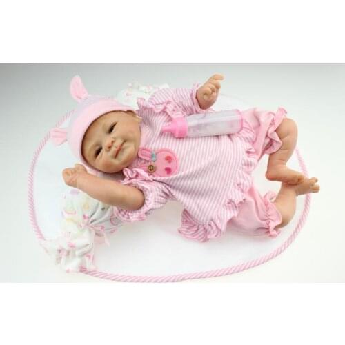 18Inch Doll 45cm bebe Reborn soft silicone reborn babies new born Dolls Collection Handmade children gift toys