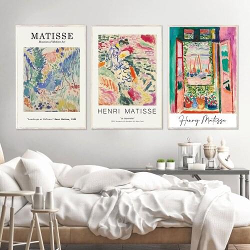 Henry Matisse Retro Posters And Prints Abstract Landscape Wall Art Canvas Painting Frameless Picture Living Room Home Decoration