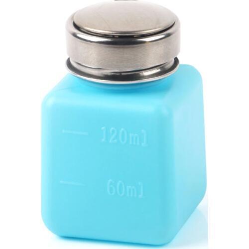 NEW 1Pc 120ML Empty Liquid Alcohol Press Bottle Glue Residue Remover Clean Tool Portable Dispenser Pump Bottle
